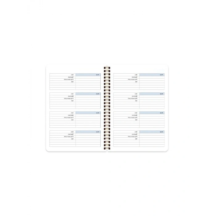 Çiçek Desenli A5 Spiralli Akademik Ajanda