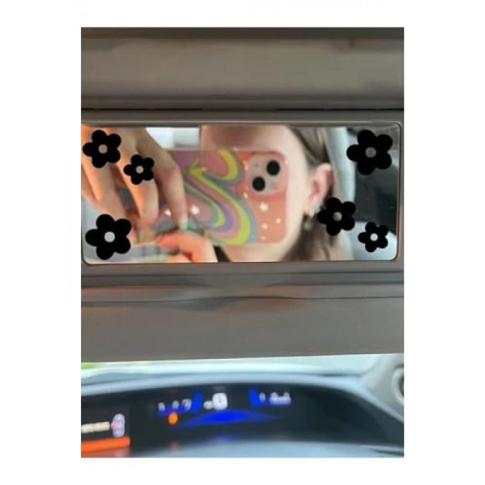 Çiçek Desenli Araba Ayna Sticker