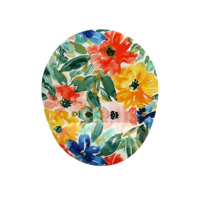 Çiçek Desenli Bilek Destekli Mouse Pad
