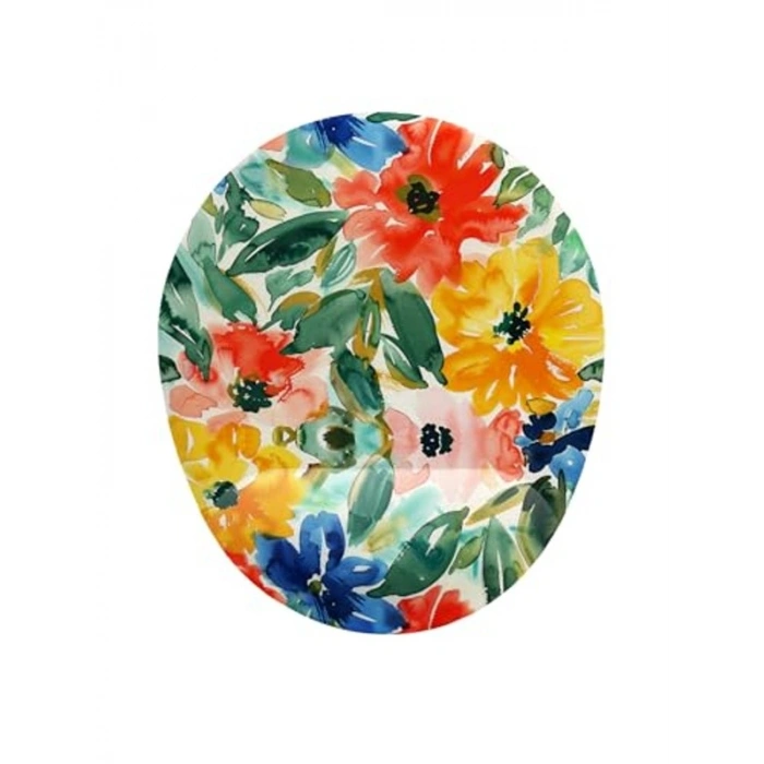 Çiçek Desenli Bilek Destekli Mouse Pad, Konforlu Kullanım