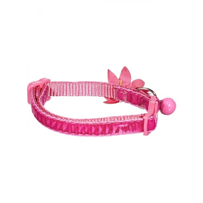 Çiçek Desenli Pembe Kedi Boyun Tasması