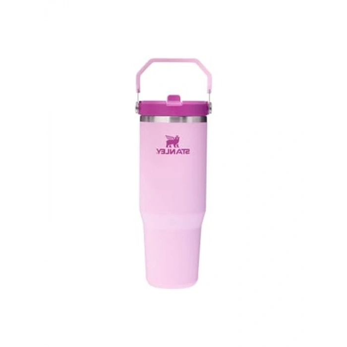Çiçek Desenli Pipetli Termos Bardak, 0.89 Litre Kapasite