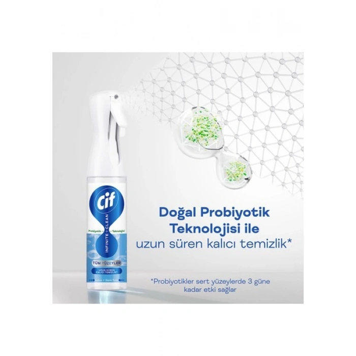 Cif Infinite Clean Sprey + Yedek Şişe Lotus ve Deniz Tuzu ( 280ML +280 Ml)