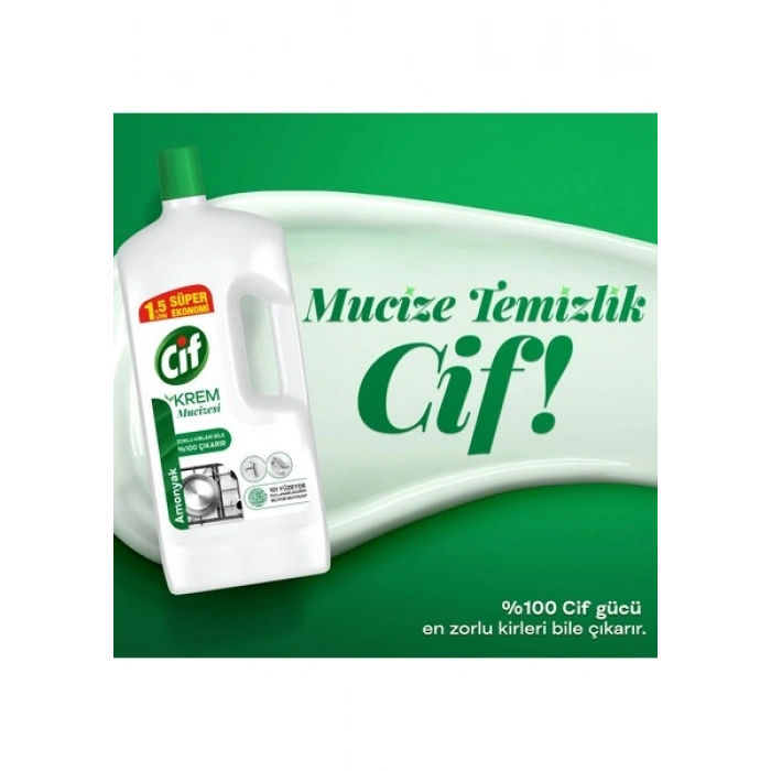 Cif Krem Mucize Yüzey Temizleyici Amonyak 1500 ml