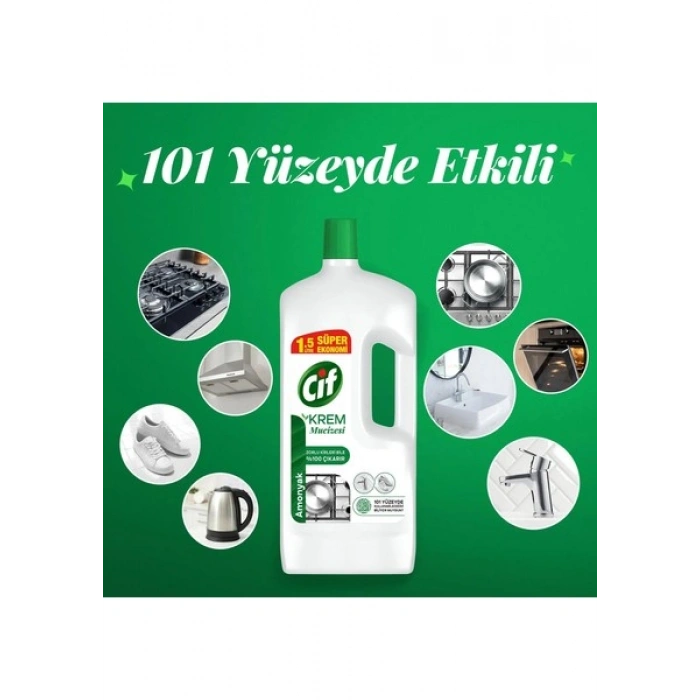 Cif Krem Mucize Yüzey Temizleyici Amonyak 1500 ml