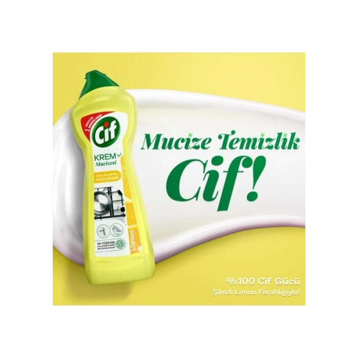 Cif Krem Mucize Yüzey Temizleyici Limon 750 ml