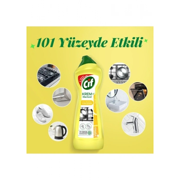 Cif Krem Mucize Yüzey Temizleyici Limon 750 ml