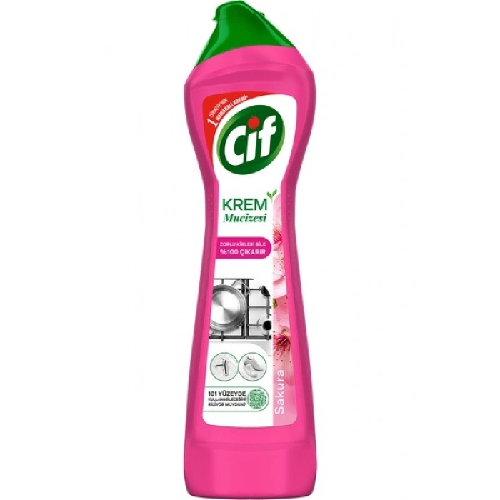 Cif Krem Mucizesi Sakura Parfümlü Yüzey Temizleyici 500 ml