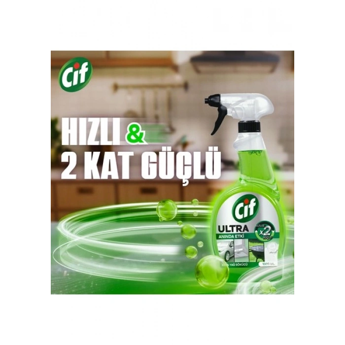 Cif Ultra Anında Etki Kir ve Yağ Çözücü 1000 ml