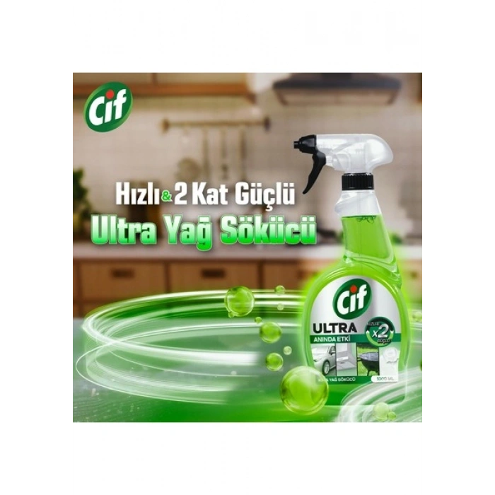 Cif Ultra Anında Etki Kir ve Yağ Çözücü 1000 ml