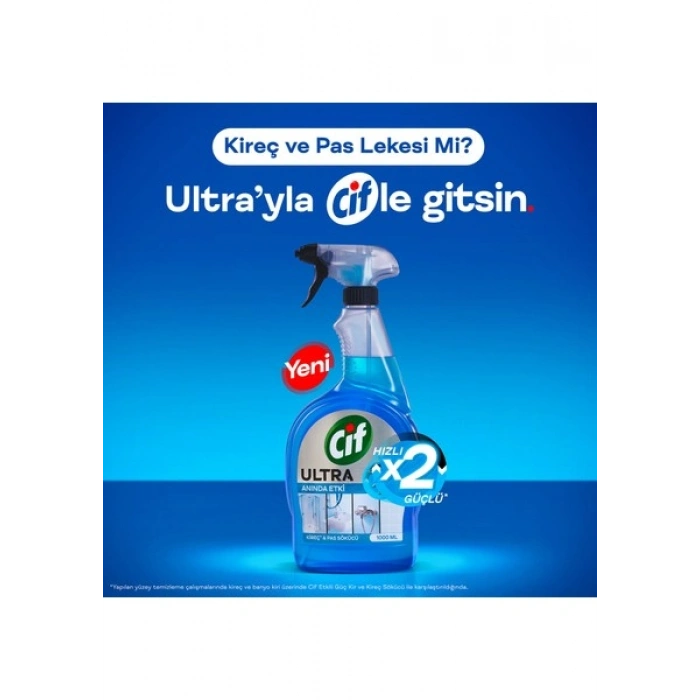 Cif Ultra Sprey Kireç ve Pas Sökücü 1000 ml
