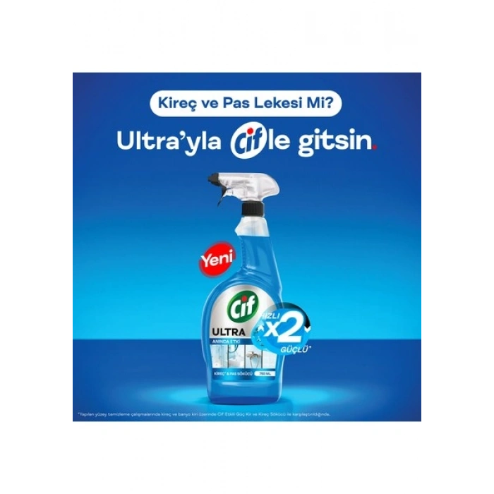 Cif Ultra Sprey Kireç ve Pas Sökücü 750 ml