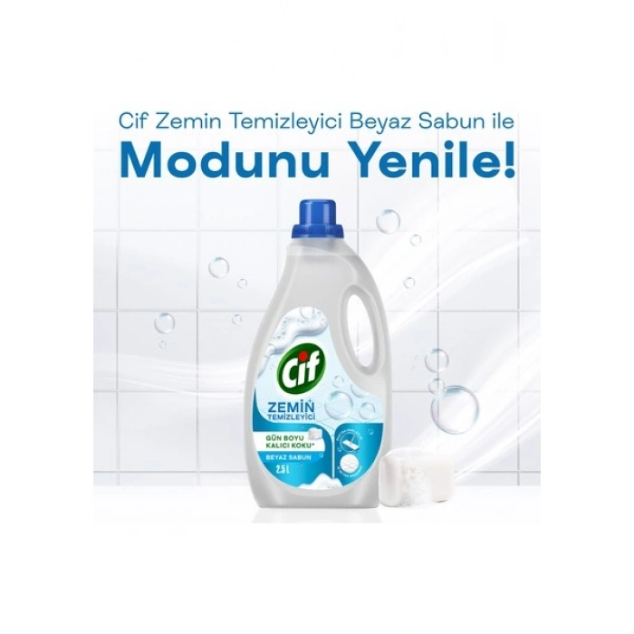 Cif Zemin Temizleyici Beyaz Sabun 2500 ml