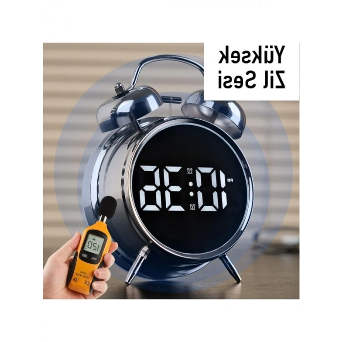 Çift Alarm Fonksiyonlu LED Ekranlı Masa Saati