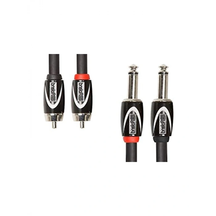 Çift Bağlantı Kablo, 6,3 mm Jak ve RCA ile 1,5 m Uzunluk