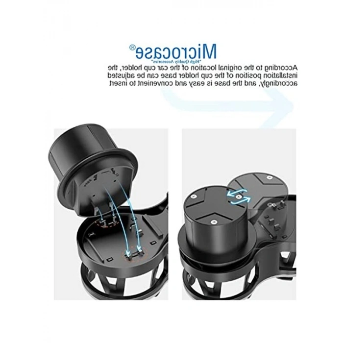 Çift Bardak Tutucu, Araç İçi İçecek Tutucu, Monte Edilebilir