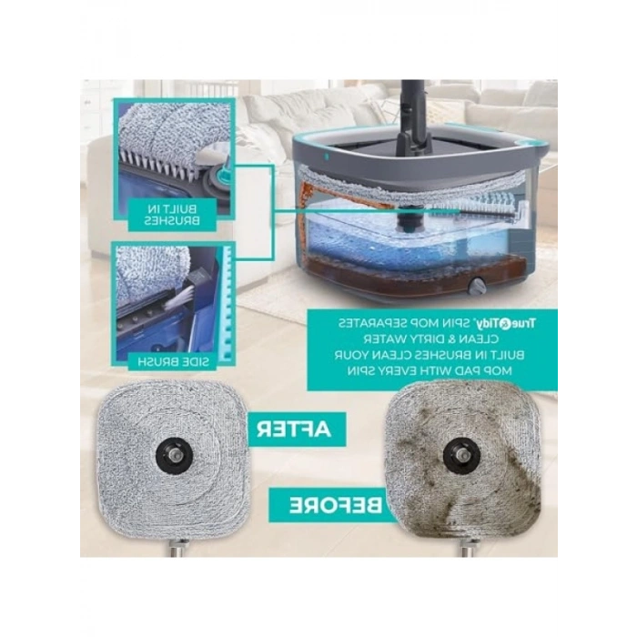 Çift Bölmeli Paspas ve Kova Sistemi, 2 Kalın Yıkanabilir Ped