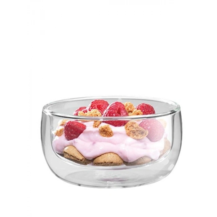 Çift Camlı 2li Kase Seti, Şeffaf, 280 ml Kapasite