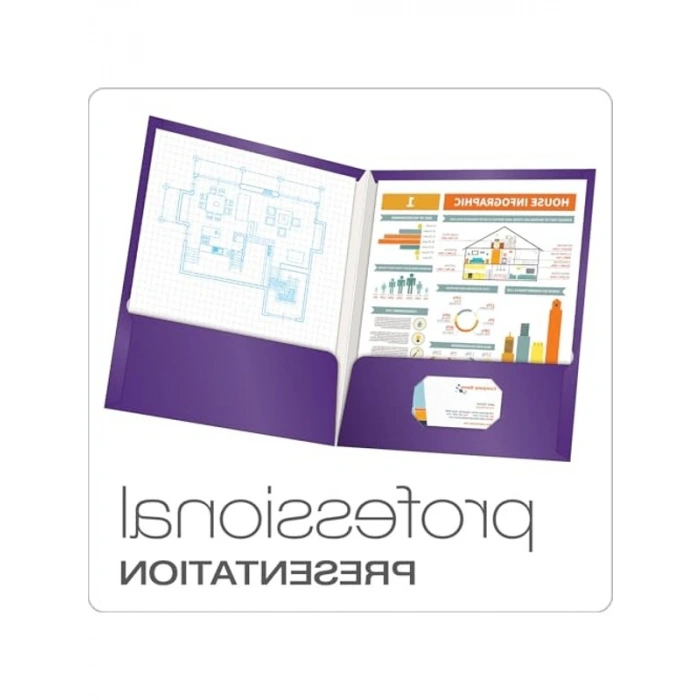 Çift Cepli Lamine Dosya Klasörü, 100 Yaprak Kapasite, 25 Adet