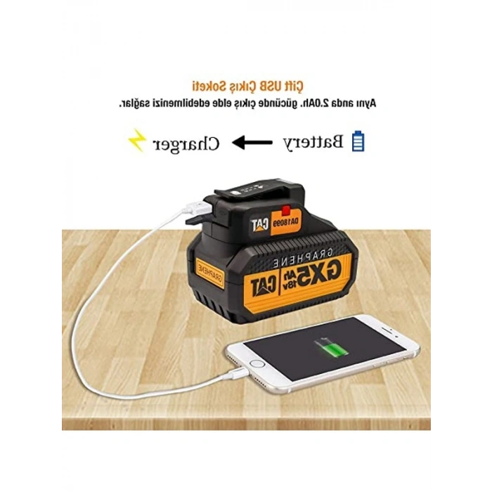 Çift Çıkışlı USB Portlu LED Fenerli 18V 2A Adaptör