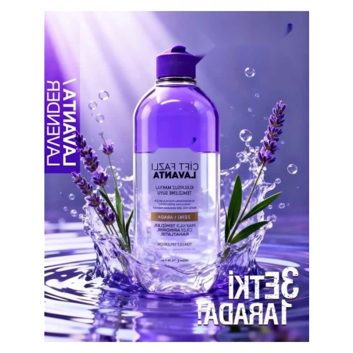 Çift Fazlı Makyaj Temizleme Suyu - 400 ml Lavanta