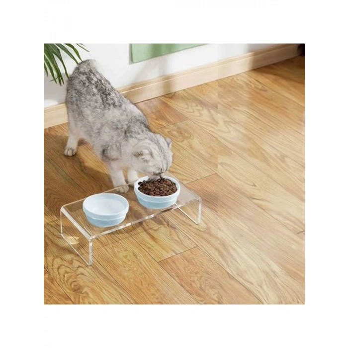 Çift Hazneli Seramik Mama ve Su Kabı ile Paspas Seti