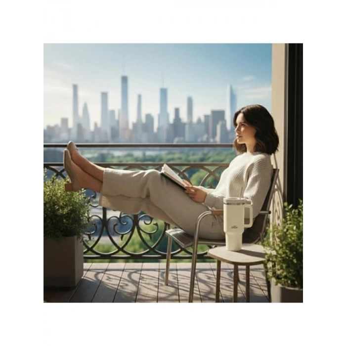 Çift Katman Çelik Termos Mug, 1200 ml Kapasiteli