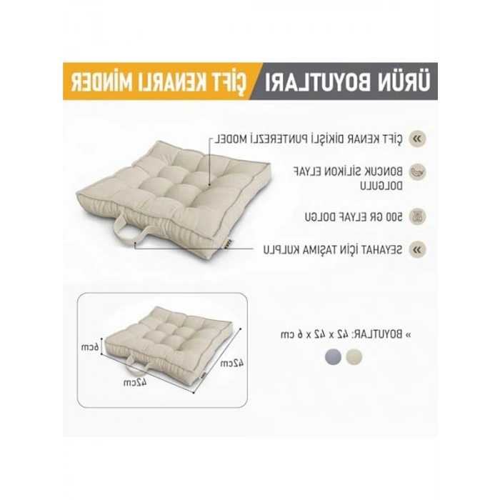 Çift Kenarlı Sandalye Minderi, Ofis ve Mutfak İçin Yumuşak Konfor