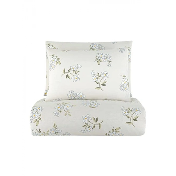Çift Kişilik Nevresim Takımı - %100 Pamuk, 4 Parça Desenli