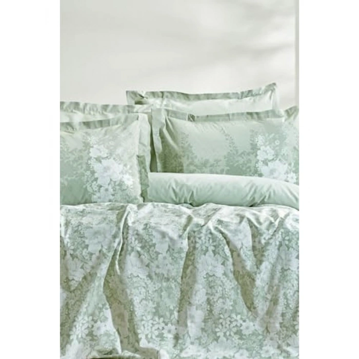 Çift Kişilik Ranforce Nevresim Seti, Adaçayı Renk