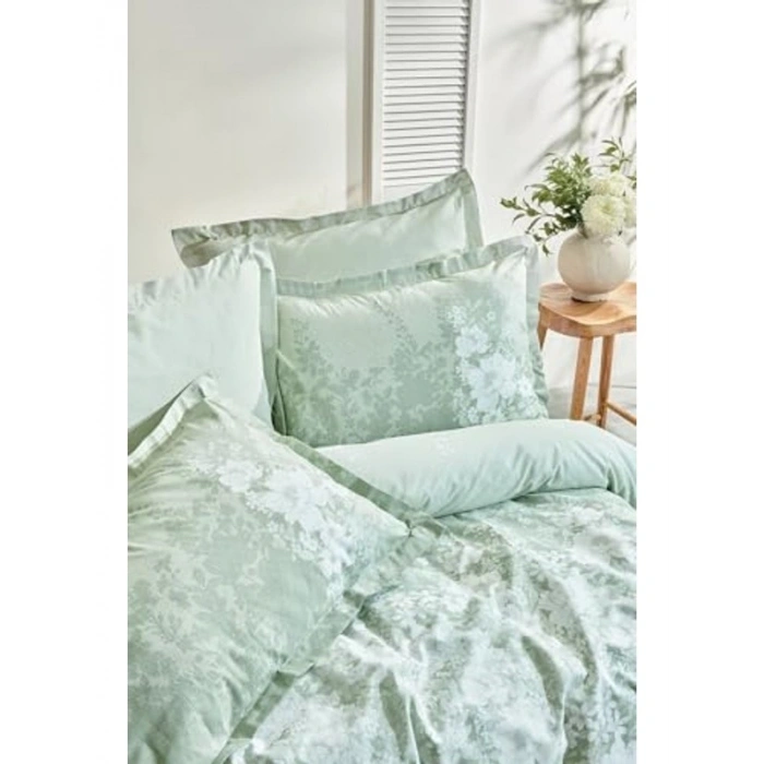 Çift Kişilik Ranforce Nevresim Seti, Adaçayı Renk