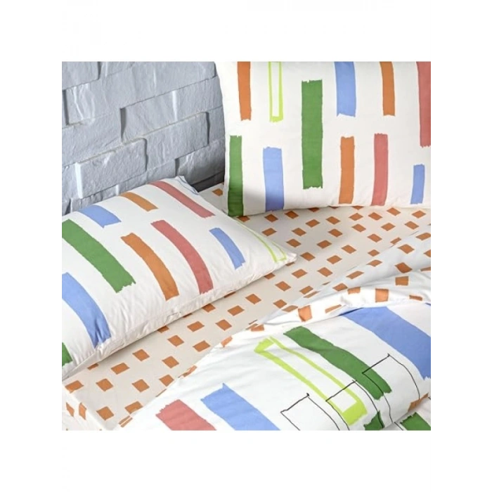 Çift Kişilik Yeşil Ranforce Pamuk Nevresim Takımı