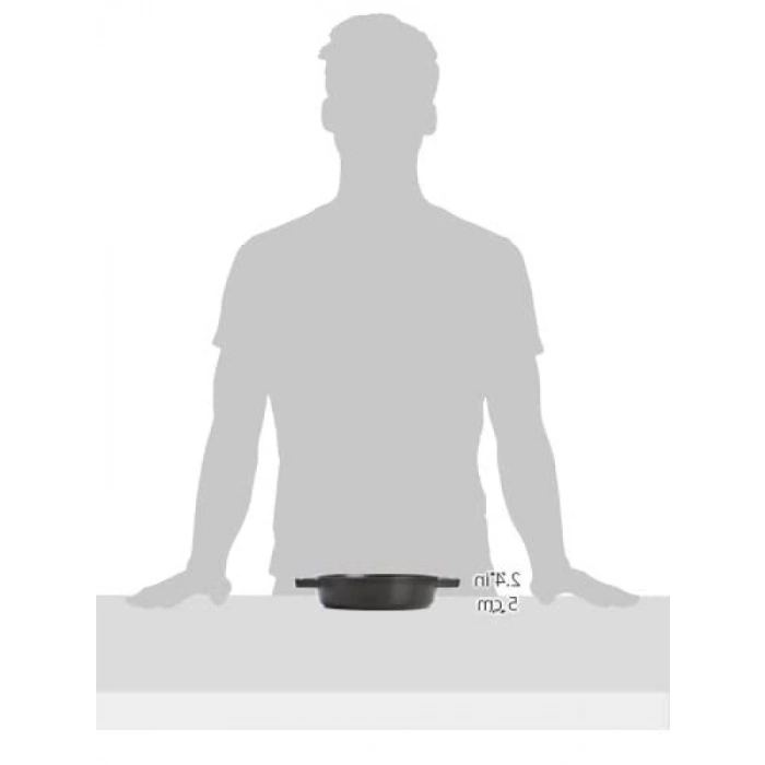 Çift Kulplu Döküm Izgara Tava - Siyah - 20 cm