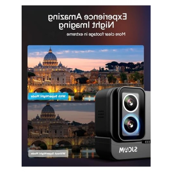 Çift Lensli Aksiyon Kamerası, Gece Görüş ve 4K UHD