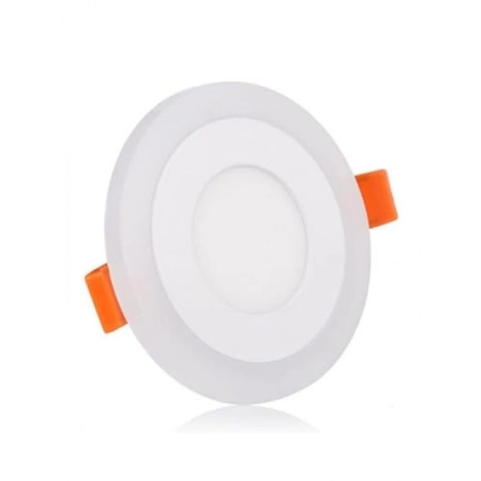 Çift Renkli 3+3 Watt Led Panel Tavan Spot Lambası - Mavi-Beyaz