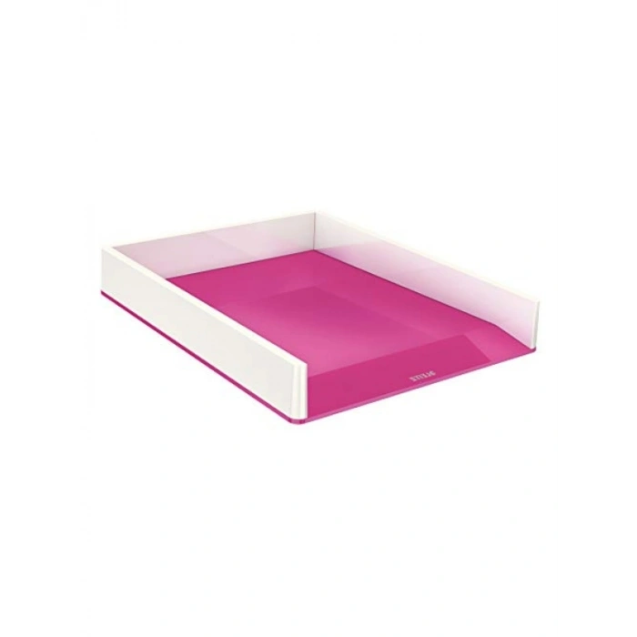 Çift Renkli Metalik Pembe Evrak Rafi - Şık Tasarım