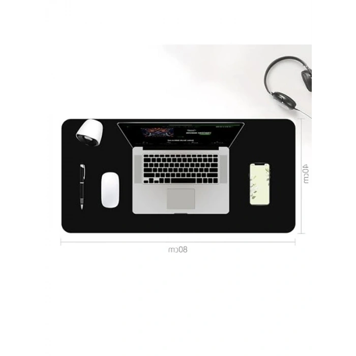 Çift Renkli PU Deri Mousepad, 80x40 cm, Su Geçirmez Tasarım