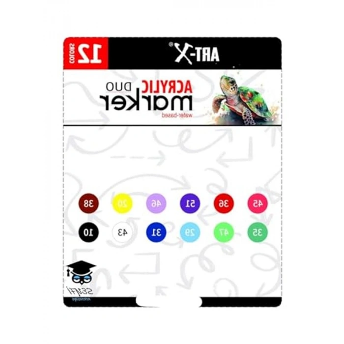 Çift Taraflı Akrilik Marker Kalem Seti, Yüksek Kalite