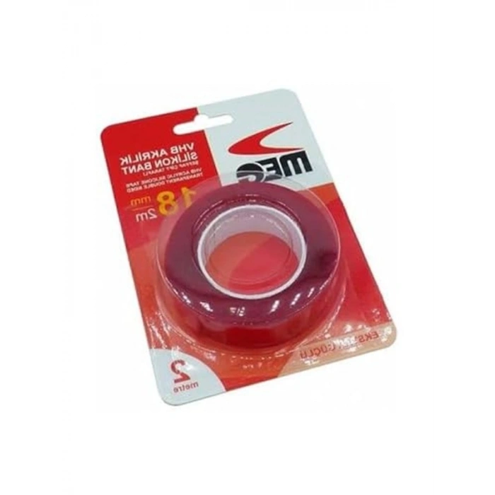 Çift Taraflı Akrilik Şeffaf Silikon Bant, 18mm x 2m, Çok Amaçlı Kullanım