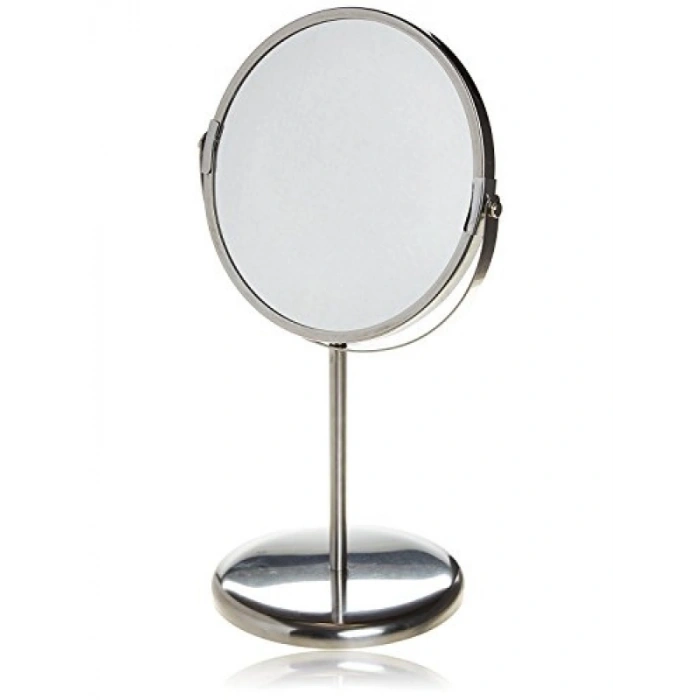 Çift Taraflı Büyütmeli Kozmetik Aynası, Paslanmaz Çelik Çerçeve