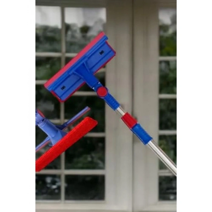 Çift Taraflı Cam Silme Aparatı, Mikrofiber Bezli Cam Mopu