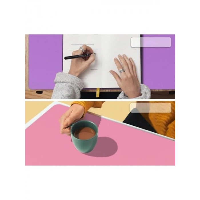 Çift Taraflı Deri Mouse Pad, 60x30 cm, Kaymaz ve Suya Dayanıklı