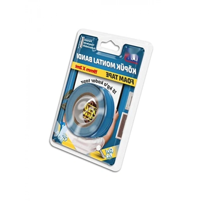 Çift Taraflı Köpük Bant, 2 Metre, 19 mm Genişlik