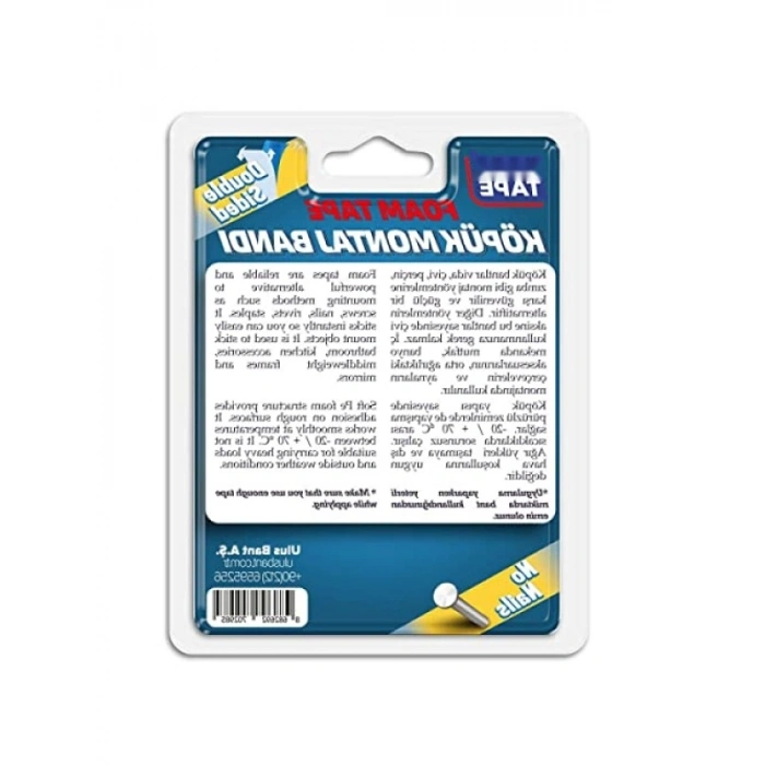 Çift Taraflı Köpük Bant, 2 Metre, 19 mm Genişlik