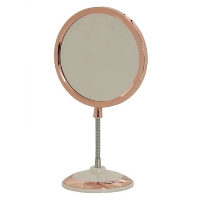 Çift Taraflı Masaüstü Büyüteçli Makyaj Aynası - Profesyonel Yuvarlak