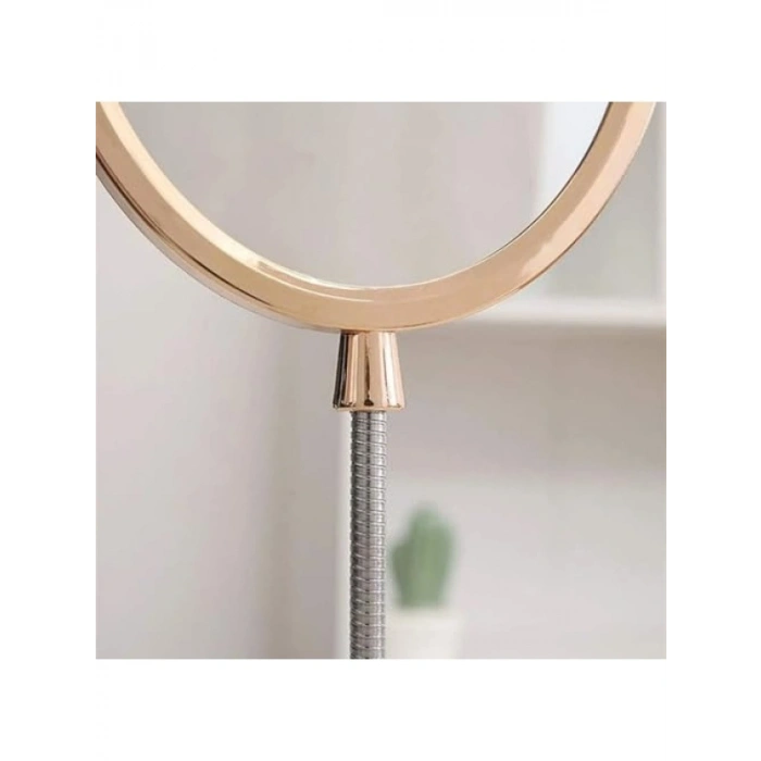 Çift Taraflı Masaüstü Büyüteçli Makyaj Aynası - Profesyonel Yuvarlak