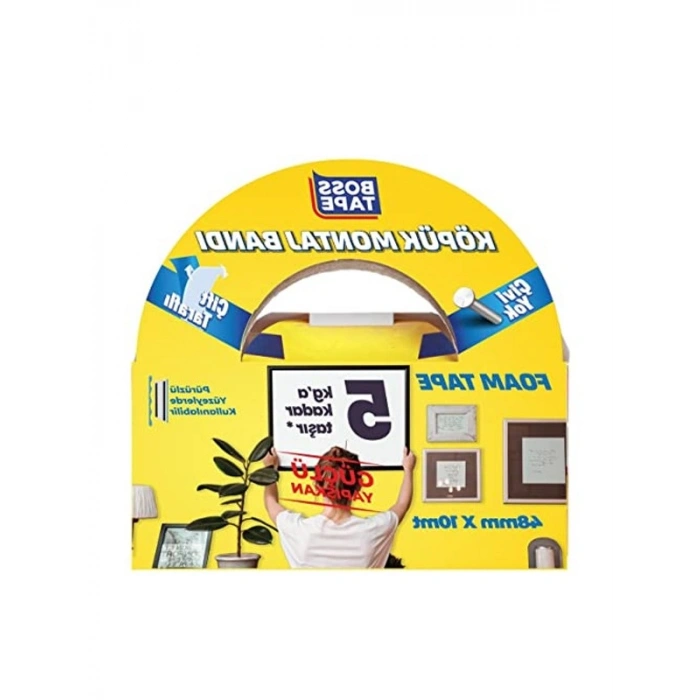 Çift Taraflı Mıknatıs Bant - 5 kg Taşıma Kapasitesi, 48 mm x 10 Metre