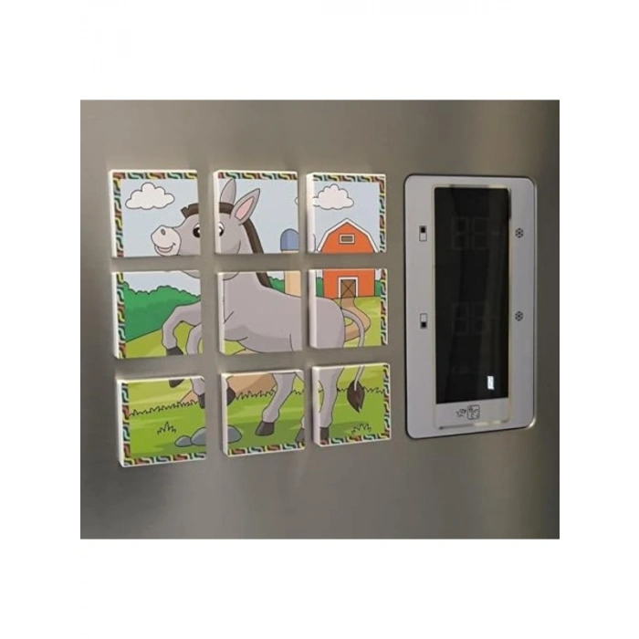 Çift Taraflı Mıknatıslı Puzzle, 9 Parça ile Eğlenceli Yapım Seti