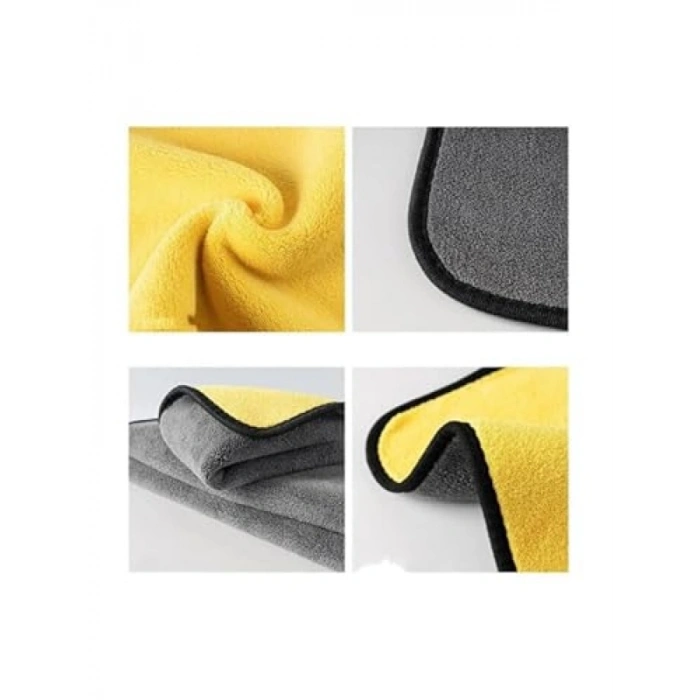 Çift Taraflı Mikrofiber Araba Yıkama Bezi - 30x60 cm
