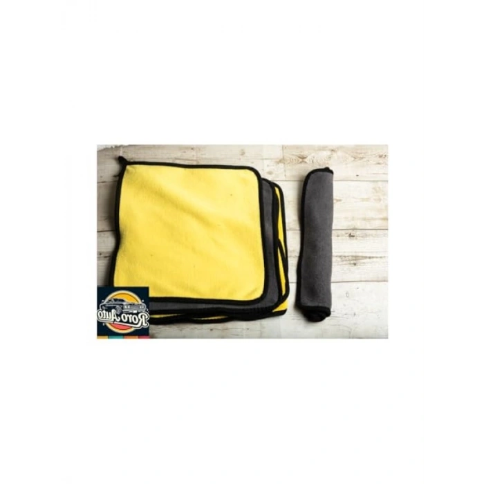Çift Taraflı Mikrofiber Araç Kurulama Bezi 50x70 cm Sarı